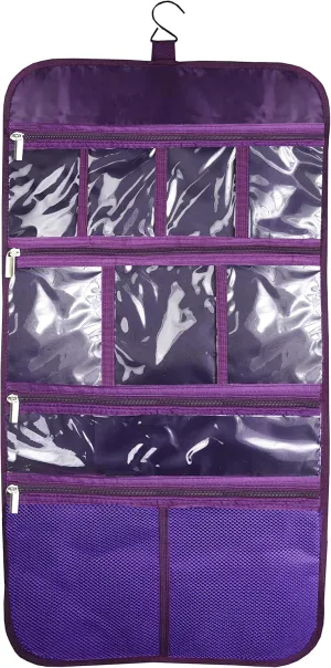 Premium Hanging Toiletry Travel Bag - Cosmetic, Jewelry, Toiletry & Accessory Storage Organizer Bag, Large Size, Various Compartments