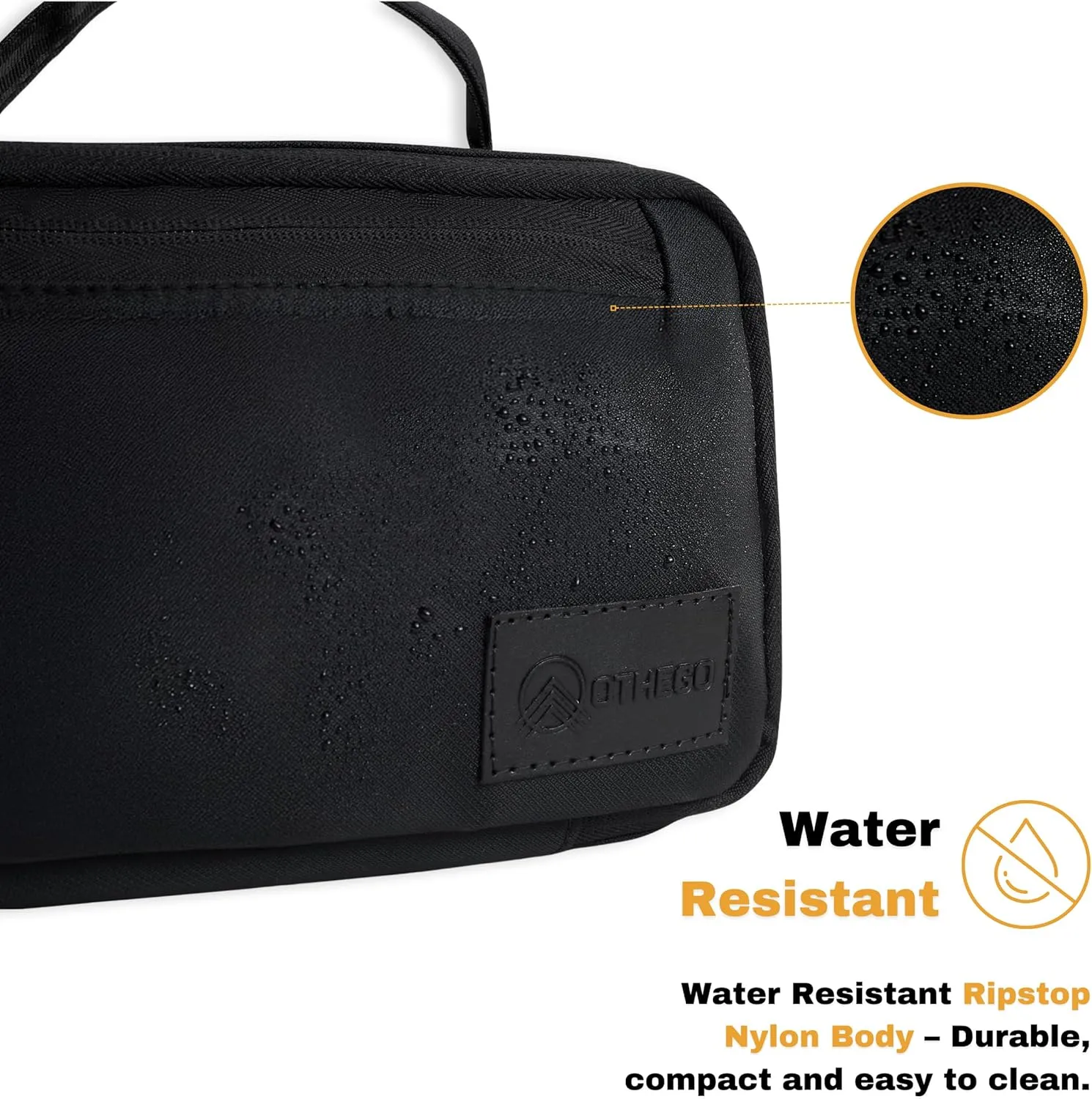 Premium Toiletry Bag for Men | Durable Mens Toiletry Travel Bag | Water-Resistant Dopp Kit for Grooming, Travel Toiletries & Essentials | Black Kit with Black YKK Zippers