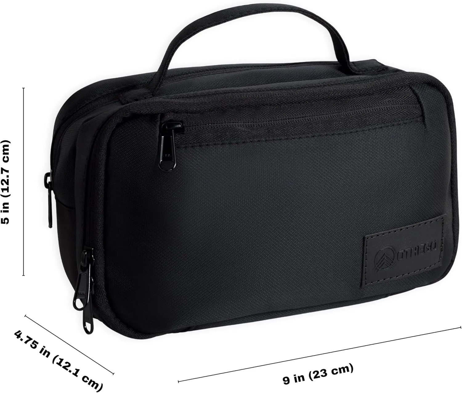 Premium Toiletry Bag for Men | Durable Mens Toiletry Travel Bag | Water-Resistant Dopp Kit for Grooming, Travel Toiletries & Essentials | Black Kit with Black YKK Zippers