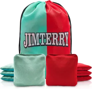 Professional Cornhole Bags Set of 8 Dual Sided Corn Holes Bags Double Sided Regulation Slick and Stick Corn Hole Bean Bags for Pro Corn Hole Game