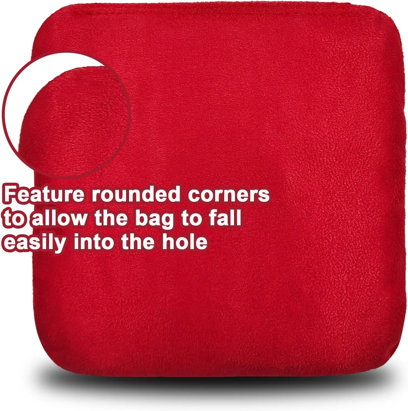 Professional Cornhole Bags Set of 8 Dual Sided Corn Holes Bags Double Sided Regulation Slick and Stick Corn Hole Bean Bags for Pro Corn Hole Game