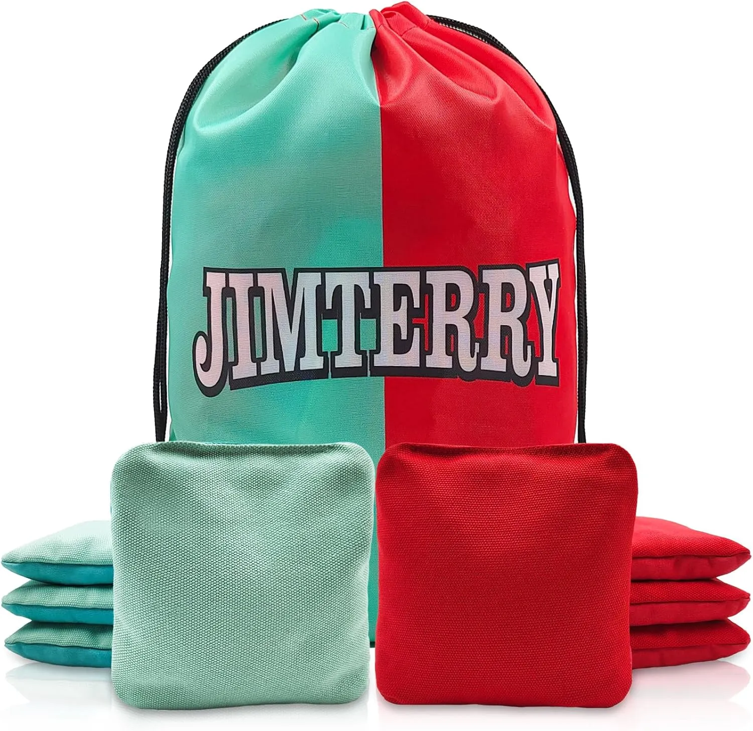Professional Cornhole Bags Set of 8 Dual Sided Corn Holes Bags Double Sided Regulation Slick and Stick Corn Hole Bean Bags for Pro Corn Hole Game