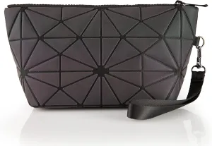 Pryzm Laser Makeup Bags Worlds First Light Reflective Material - Glows in The Dark - Travel Cosmetic Pouch Purse Glow Toiletry Organiser