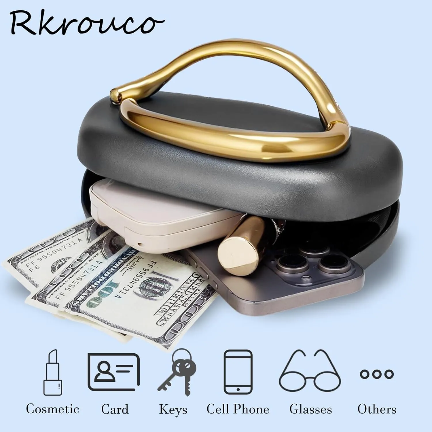 PU Leather Women's Evening Handbags Chocolates Clutch Purse Easy Match with Chain Crossbody Metal Decoration Shoulder Bag