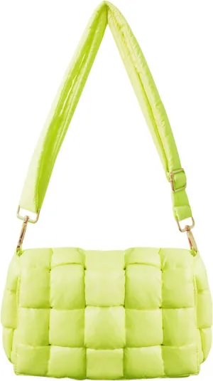 Puffer Woven Crossbody Bag Purse Handbags for Women, Quilted Hobo Carryall Bag Shoulder Bags with Adjustable Strap