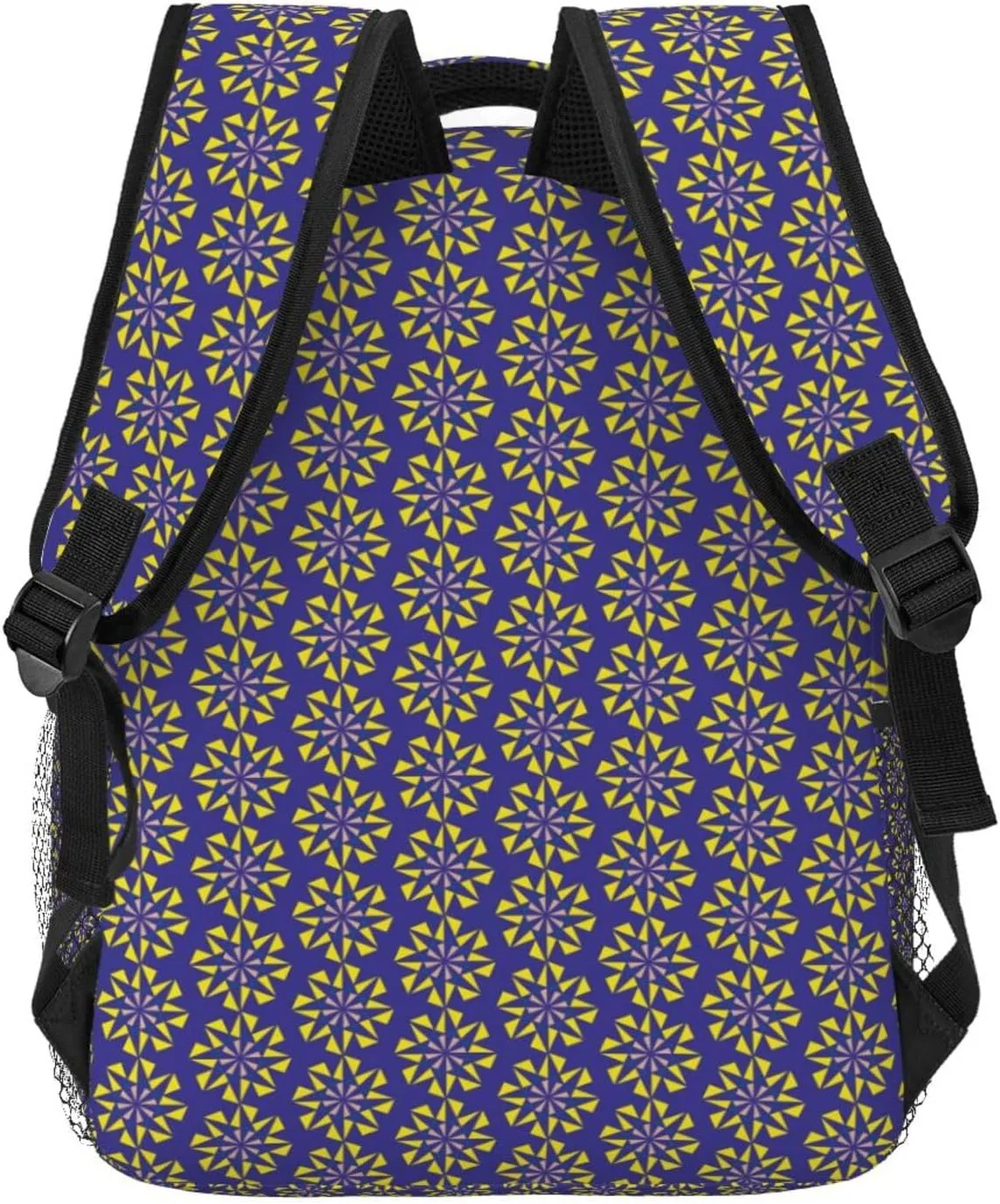 Purple Windmill Geometric Polygons Casual Backpack Travel Laptop Backpacks Lightweight Daypack Large Capacity Rucksack Notebook Bags Business Work Bag for Yoga Beach Hiking