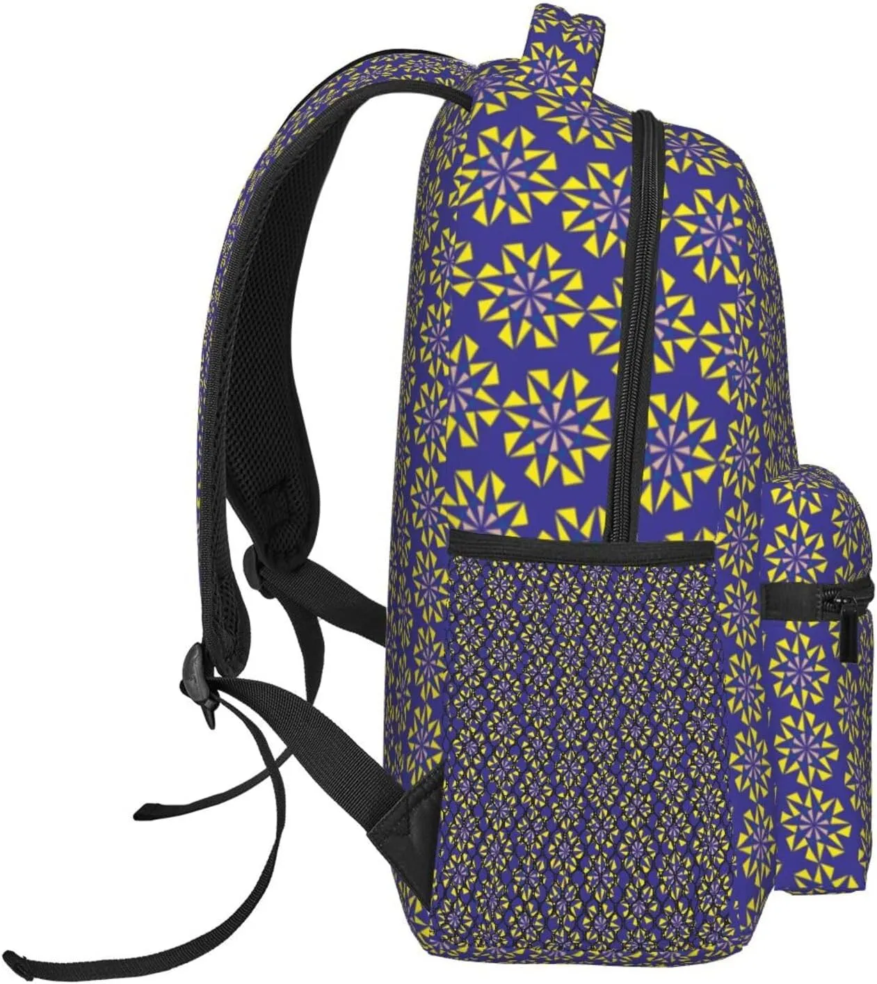 Purple Windmill Geometric Polygons Casual Backpack Travel Laptop Backpacks Lightweight Daypack Large Capacity Rucksack Notebook Bags Business Work Bag for Yoga Beach Hiking