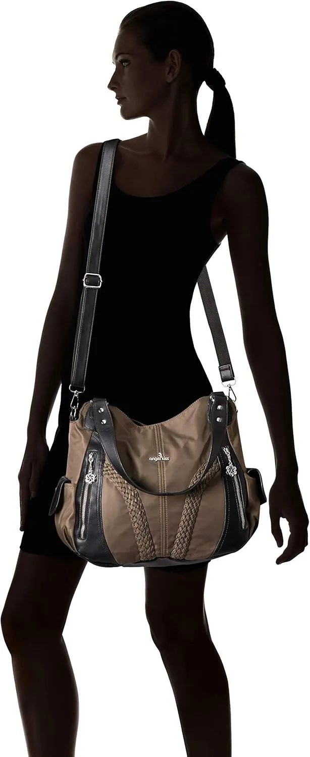 Purses and Handbags Women Fashion Tote Bag Shoulder Bags Top Handle Satchel Purses Washed Synthetic Leather Handbag