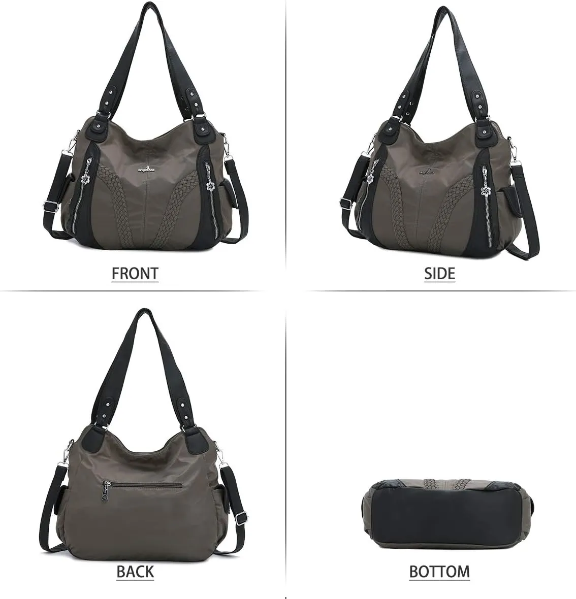 Purses and Handbags Women Fashion Tote Bag Shoulder Bags Top Handle Satchel Purses Washed Synthetic Leather Handbag