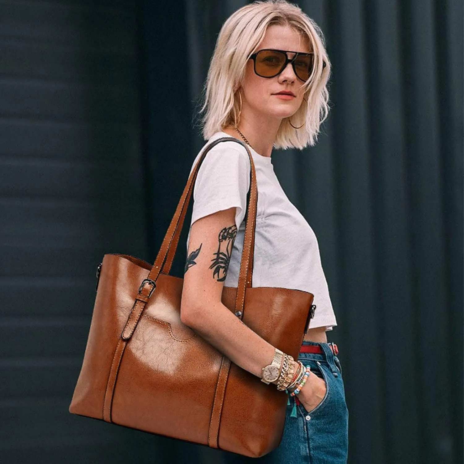 Purses for Women,Large Crossbody Bags for Women,Womens Leather Purses and Handbags Top Handle Satchel Bags Tote Bags Tote Purses Hobo Crossbody Large Shoulder Bag