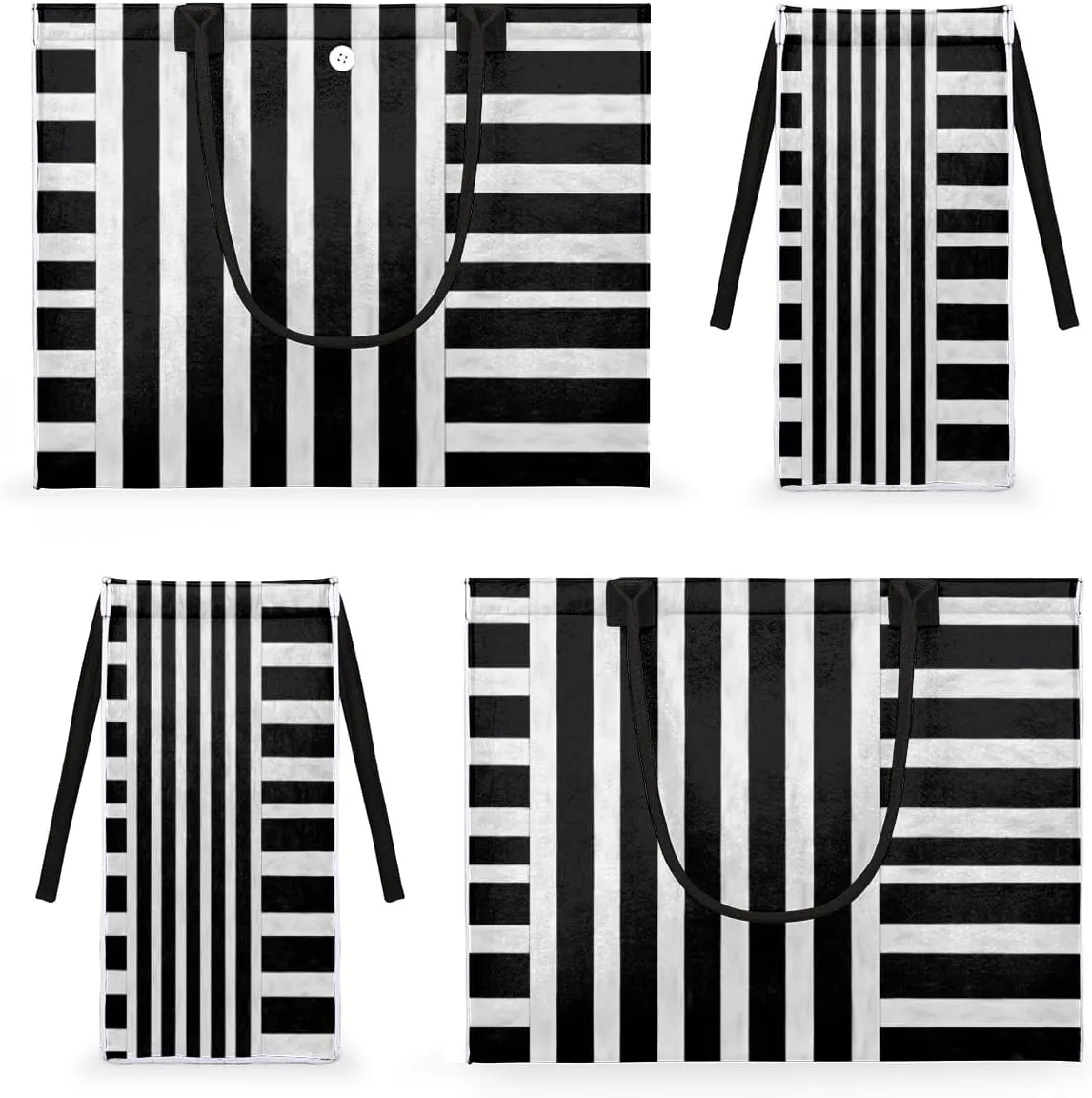 QsirBC Geometric Modern Texture Tote Bag for Women Shoulder Bags with Pockets Handbags Purses Large Totes
