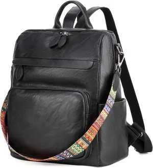 RAVUO Backpack Purse for Women, Fashion Leather Handbags Designer Convertible Satchel Ladies Shoulder Bag 3 Ways to Carry