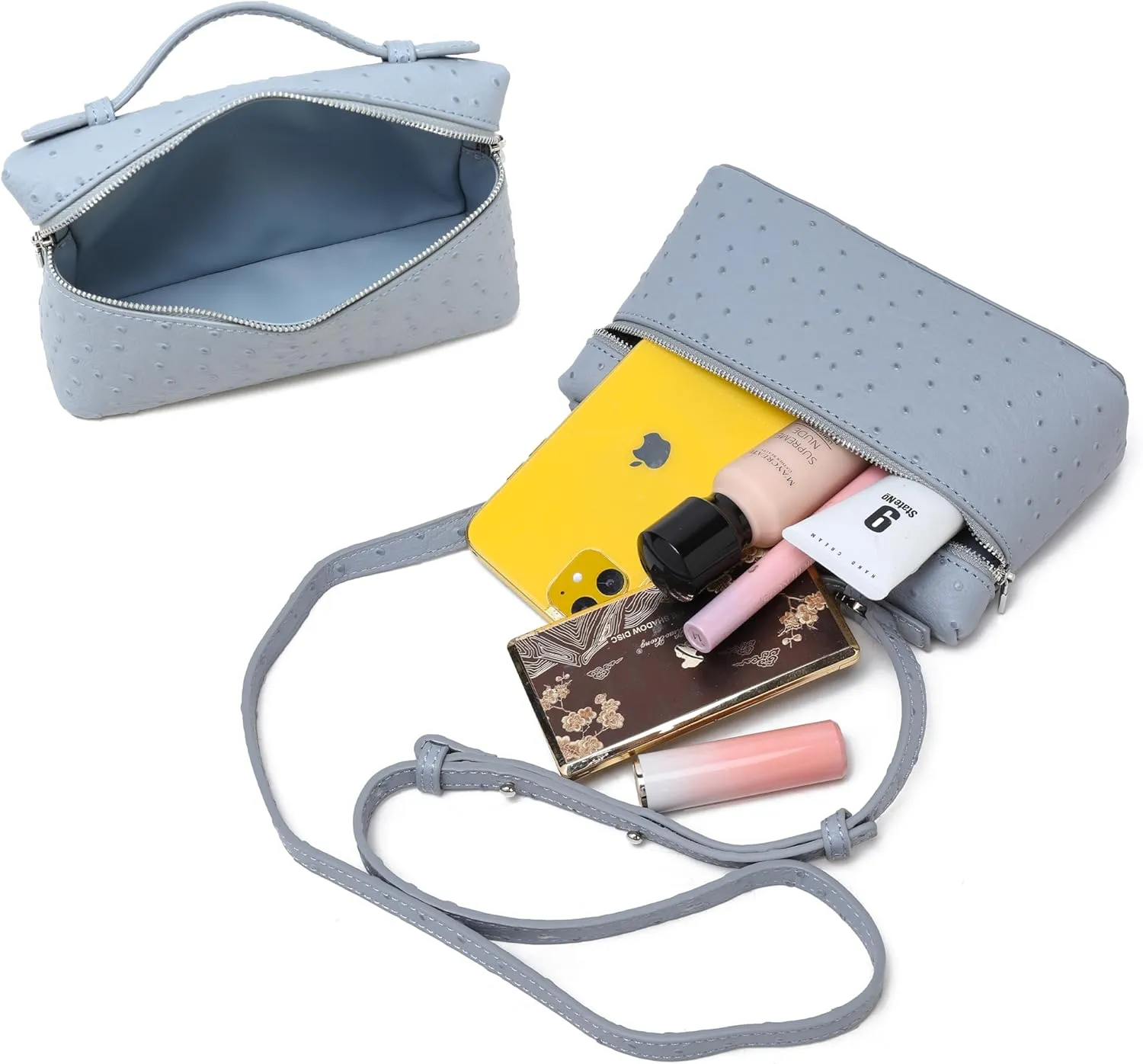 Rejolly Crossbody Bag for Women Small Pouch Top-Handle Leather Bag Designer Shoulder Handbag Quiet Luxury Trendy Purse