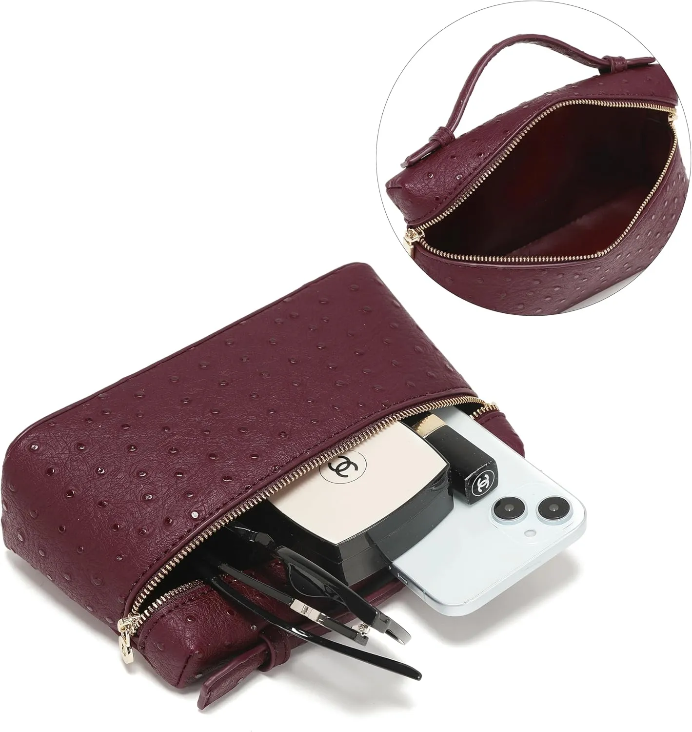 Rejolly Crossbody Bag for Women Small Pouch Top-Handle Leather Bag Designer Shoulder Handbag Quiet Luxury Trendy Purse