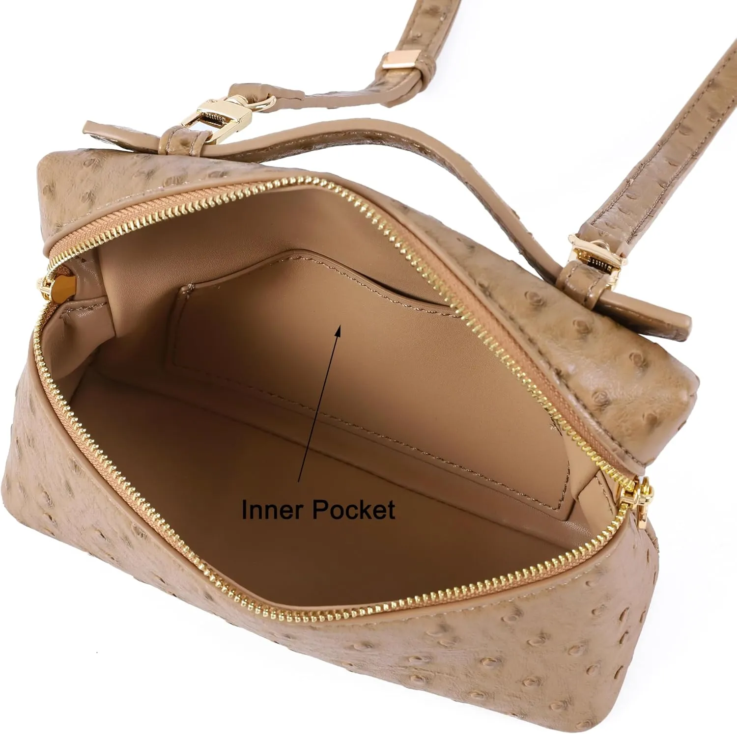 Rejolly Crossbody Bag for Women Small Pouch Top-Handle Leather Bag Designer Shoulder Handbag Quiet Luxury Trendy Purse