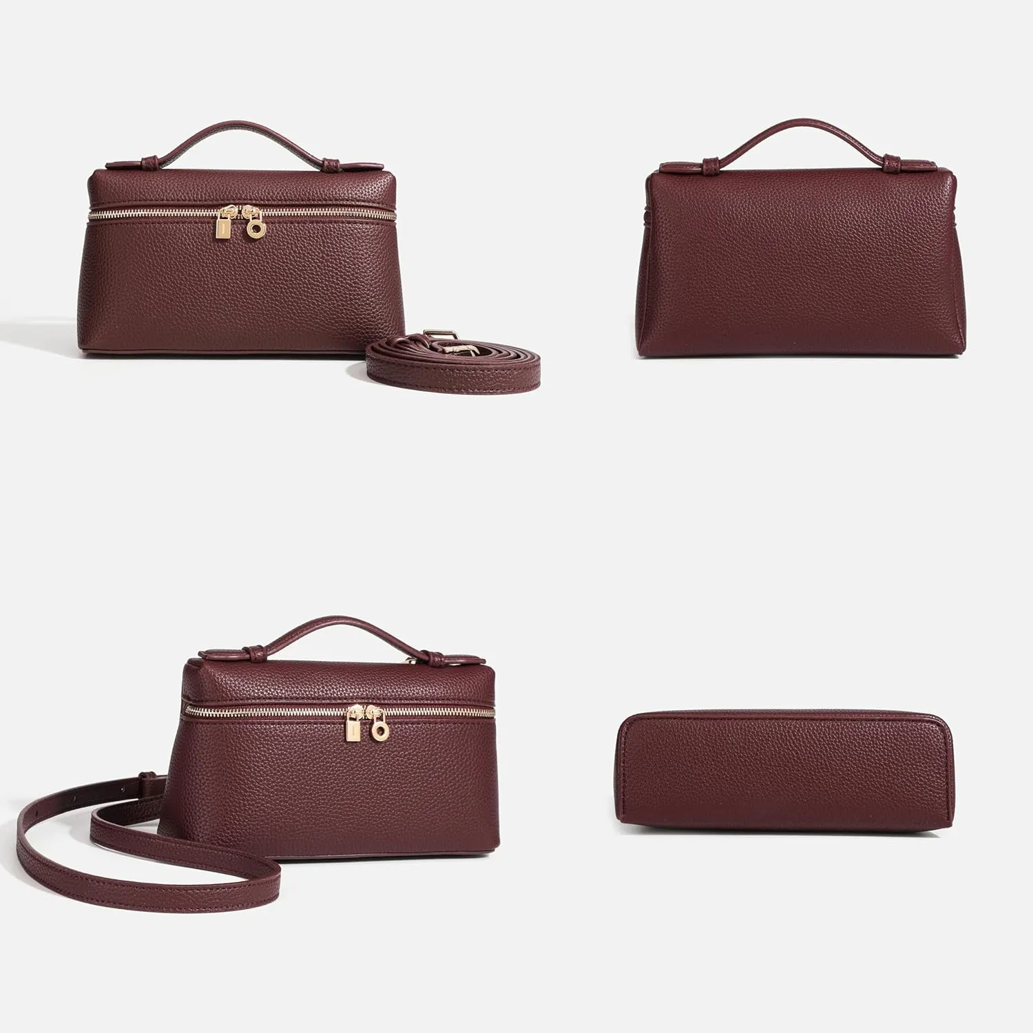 Rejolly Crossbody Bag for Women Small Top-Handle Pouch Purse Designer Shoulder Handbag Quiet Luxury Leather Trendy Purse