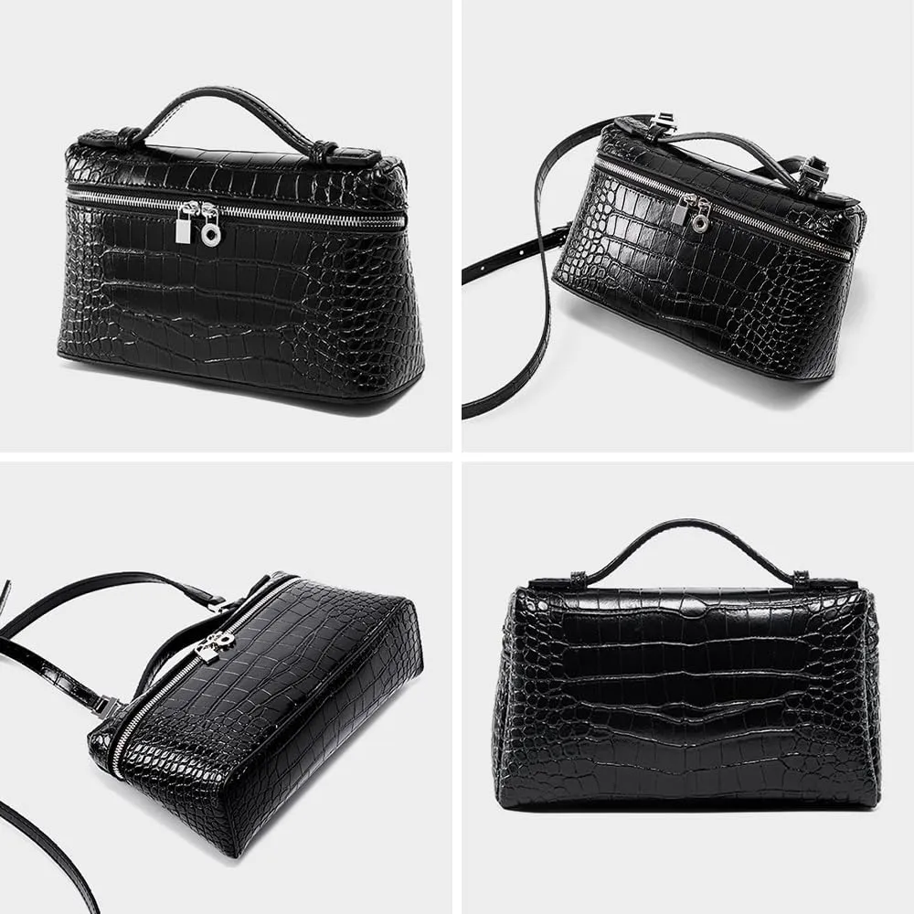 Rejolly Crossbody Bag for Women Small Top-Handle Pouch Purse Designer Shoulder Handbag Quiet Luxury Leather Trendy Purse