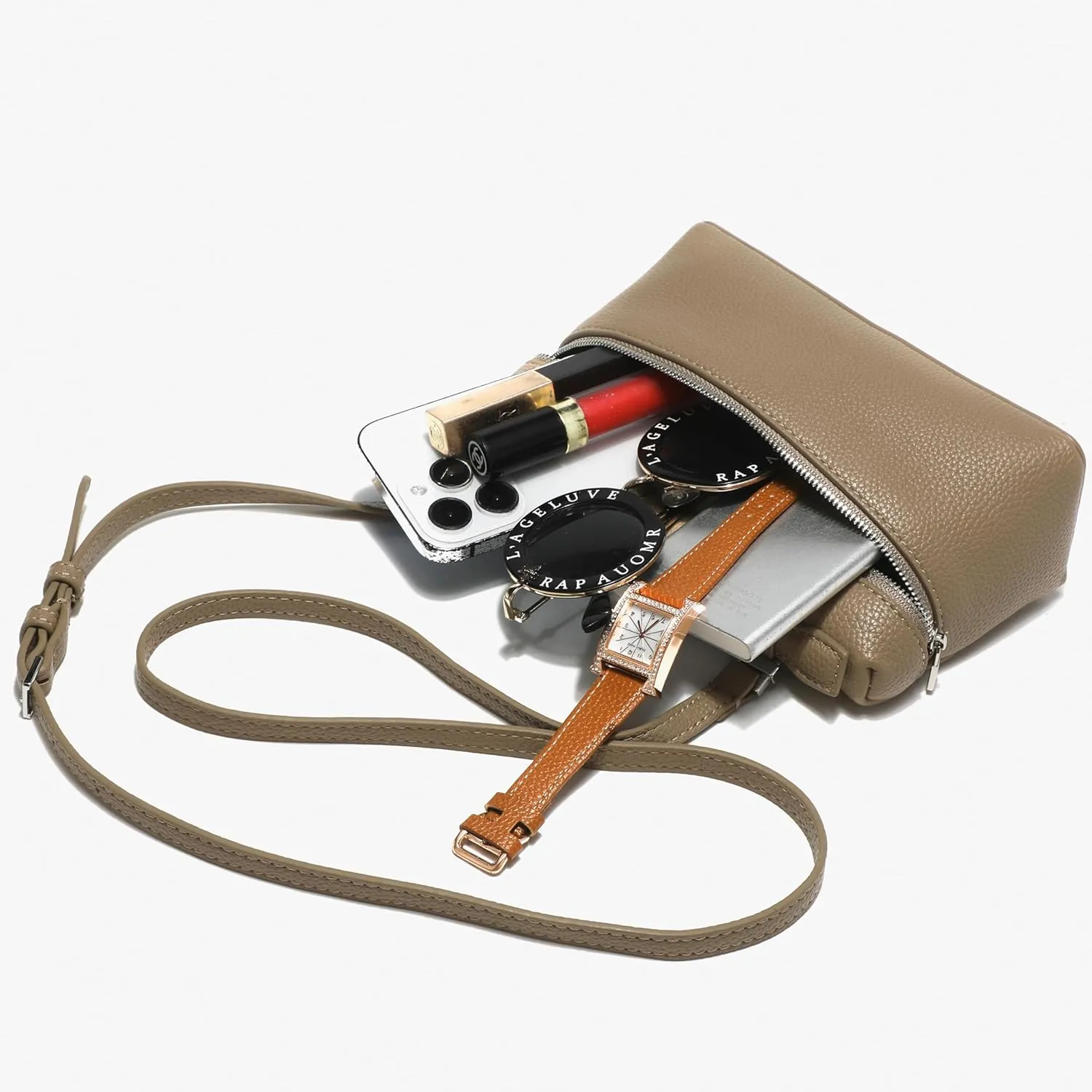 Rejolly Crossbody Bag for Women Small Top-Handle Pouch Purse Designer Shoulder Handbag Quiet Luxury Leather Trendy Purse