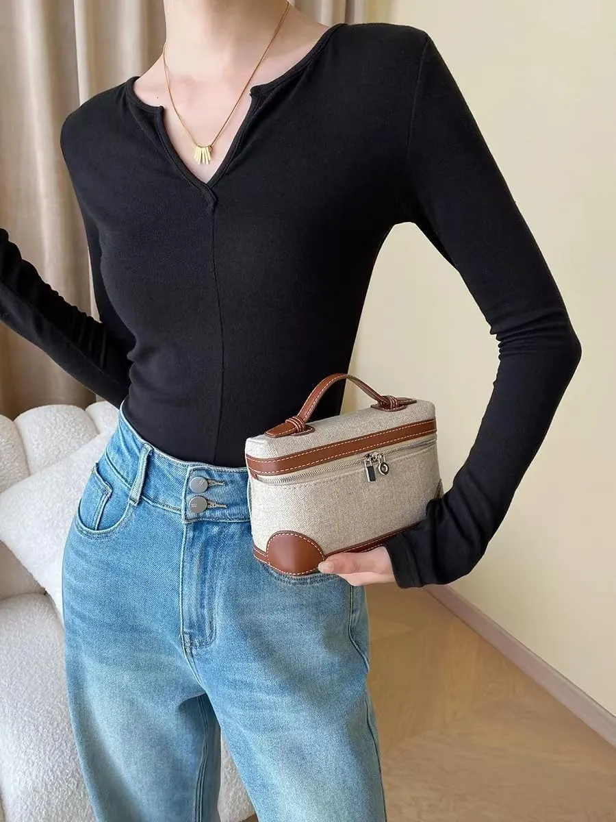 Rejolly Crossbody Bag for Women Small Top-Handle Pouch Purse Designer Shoulder Handbag Quiet Luxury Leather Trendy Purse