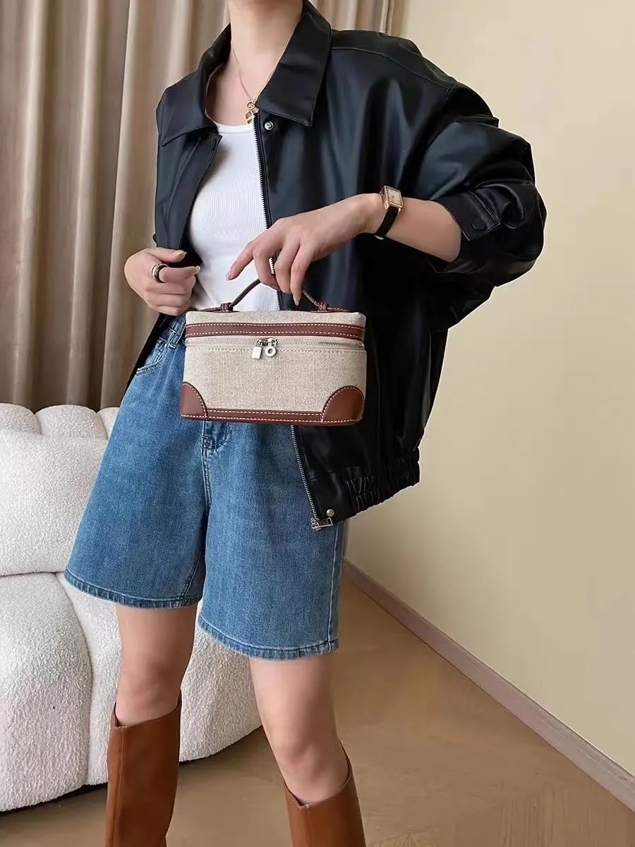 Rejolly Crossbody Bag for Women Small Top-Handle Pouch Purse Designer Shoulder Handbag Quiet Luxury Leather Trendy Purse