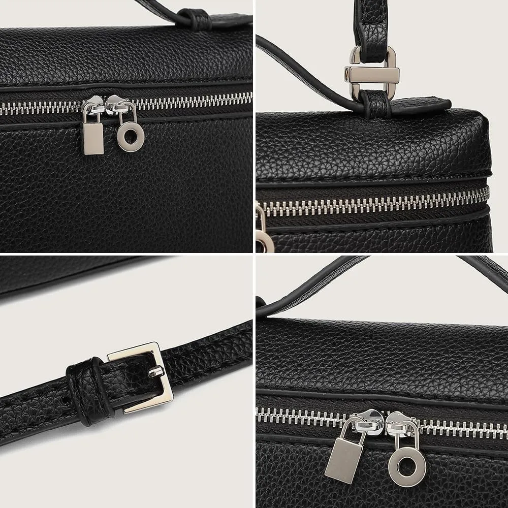 Rejolly Crossbody Bag for Women Small Top-Handle Pouch Purse Designer Shoulder Handbag Quiet Luxury Leather Trendy Purse