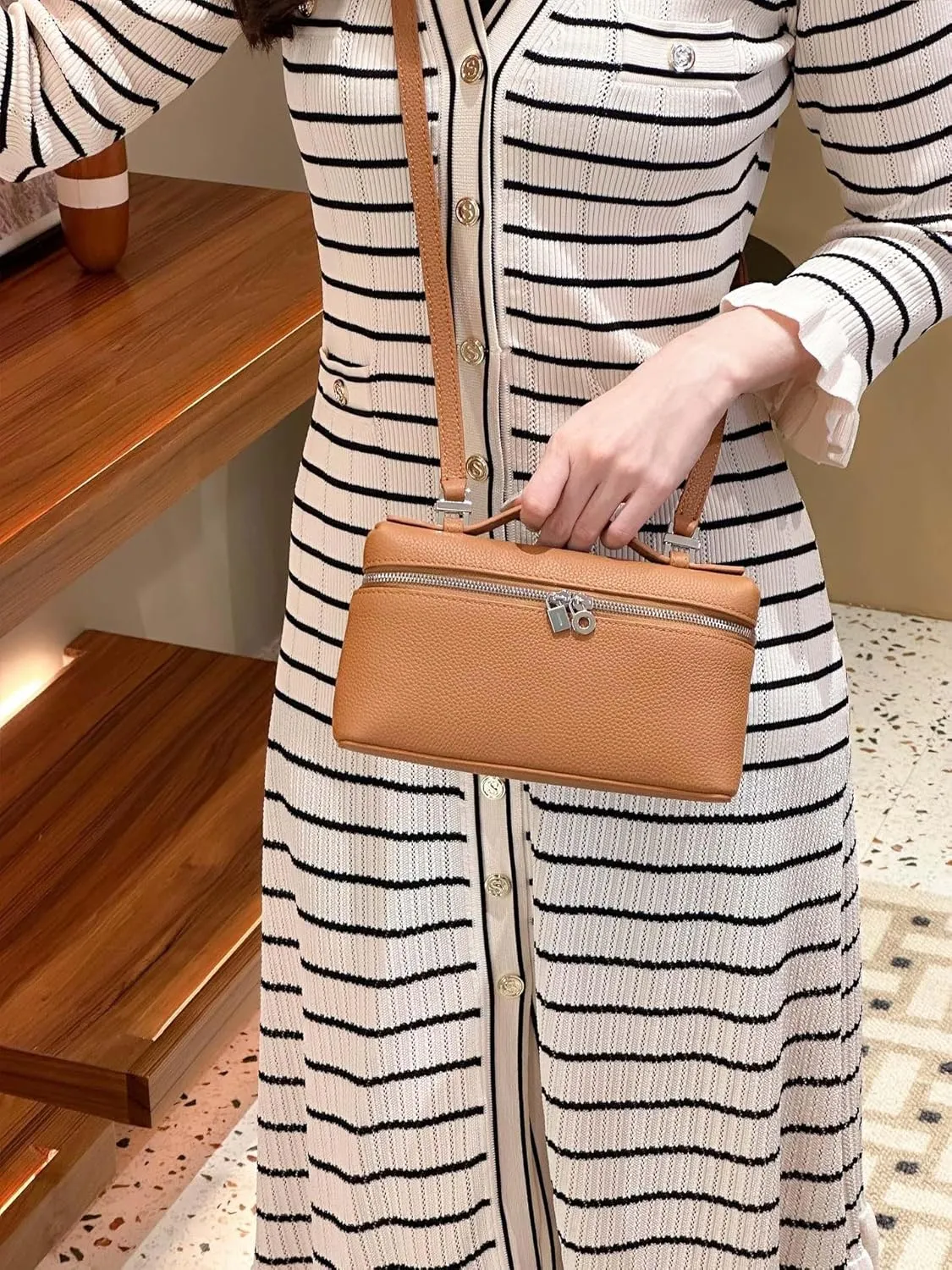 Rejolly Crossbody Bag for Women Small Top-Handle Pouch Purse Designer Shoulder Handbag Quiet Luxury Leather Trendy Purse