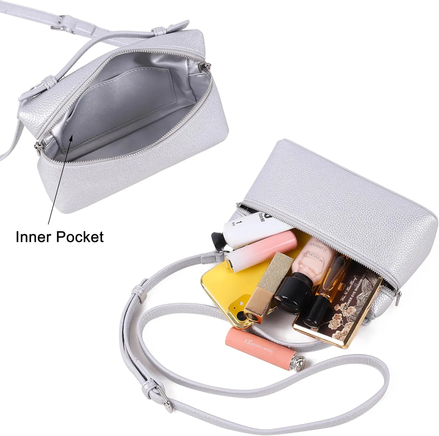 Rejolly Crossbody Bag for Women Small Top-Handle Pouch Purse Designer Shoulder Handbag Quiet Luxury Leather Trendy Purse