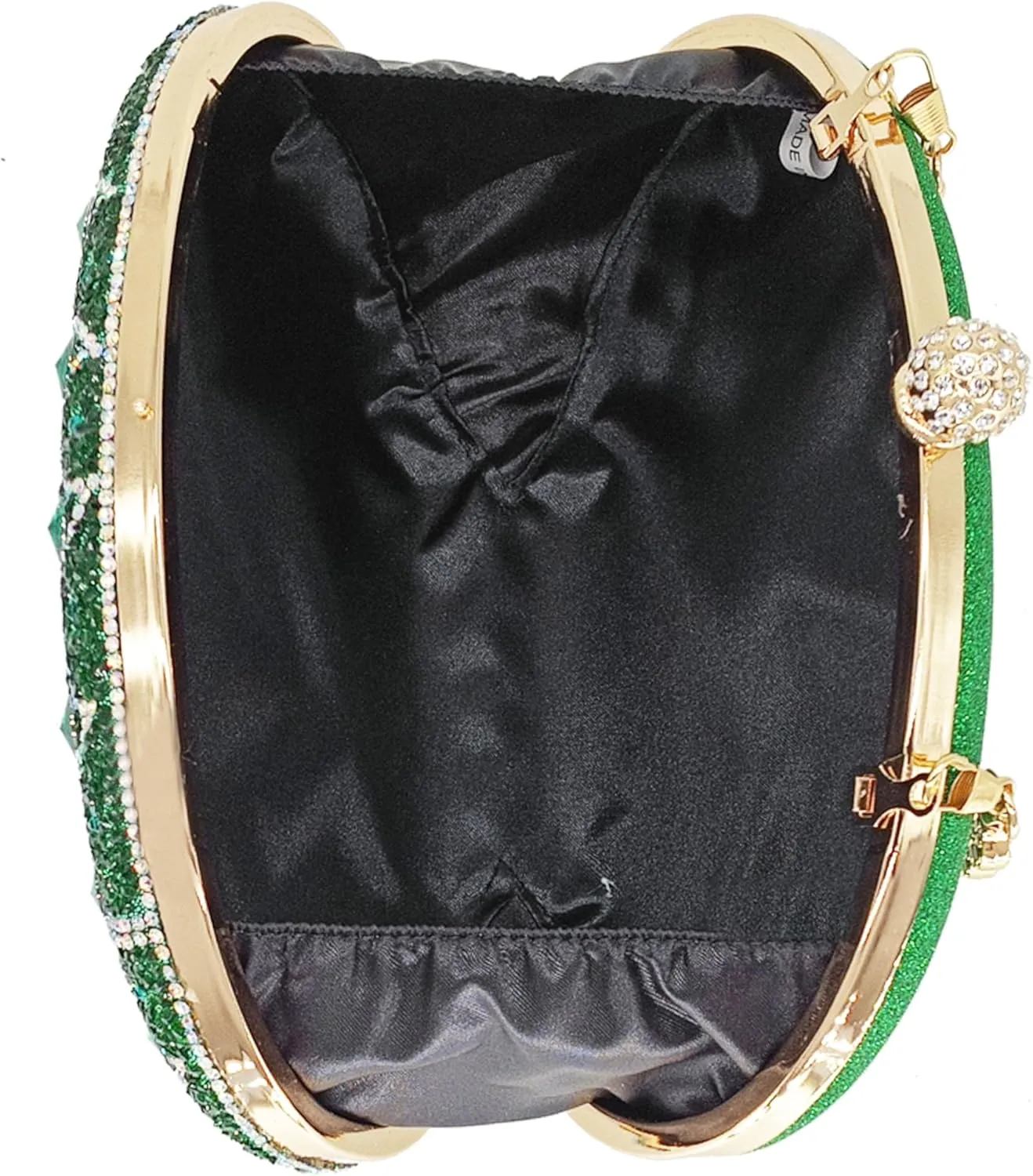 Rhinestone Clutch Purses for Women Evening Wedding Formal - Round Pearl Clasp Handbag - Crystal Diamond Bag