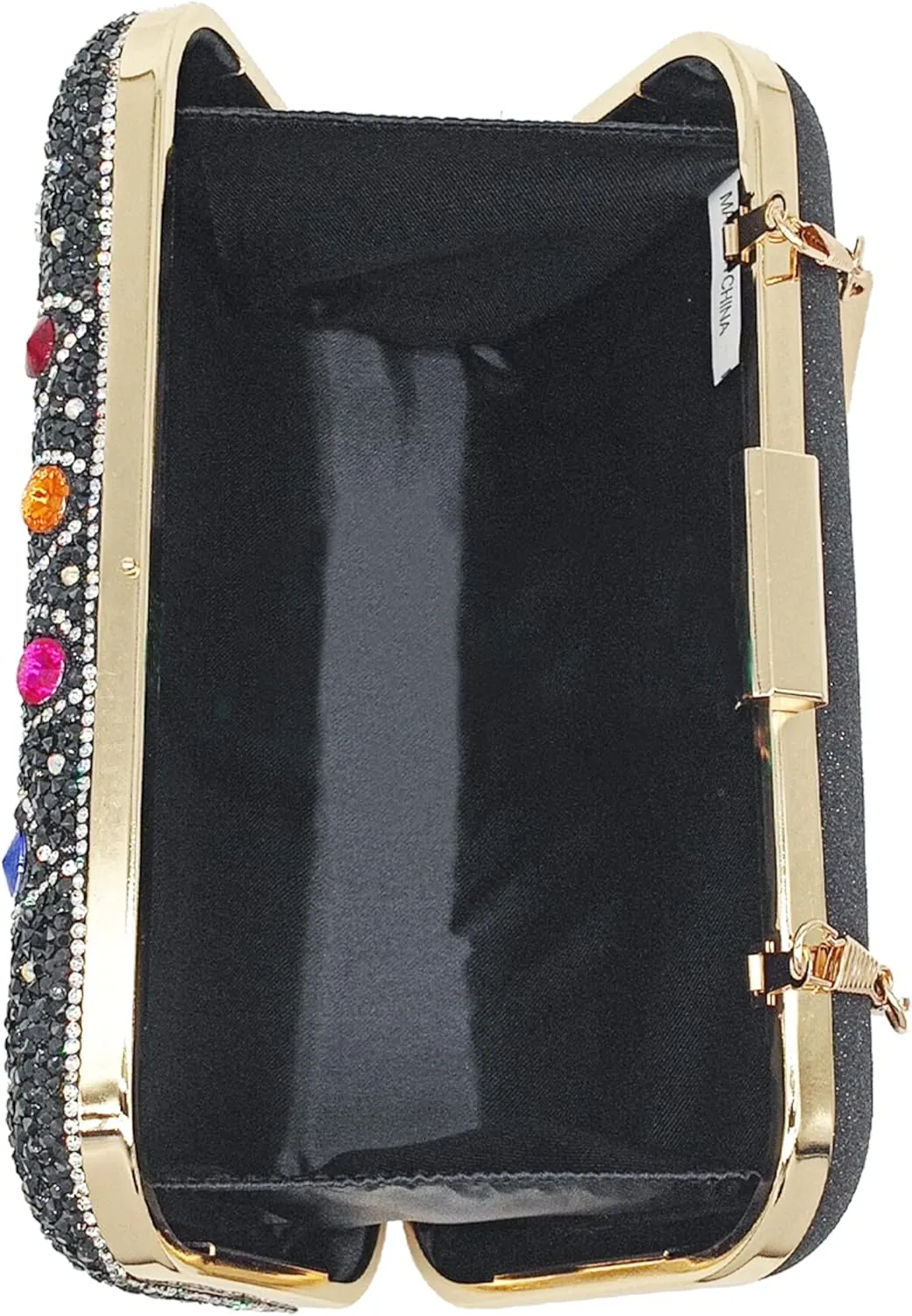 Rhinestone Clutch Purses for Women Evening Wedding Formal - Round Pearl Clasp Handbag - Crystal Diamond Bag