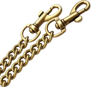 RILOMBAO 47"(120cm) Purse Chain Strap Extra Heavy Metal Shoulder Cross Body Chain Replacement Straps 0.35" Wide Antique Gold 1 Pack for Bags Handbags Purse Making Supplies