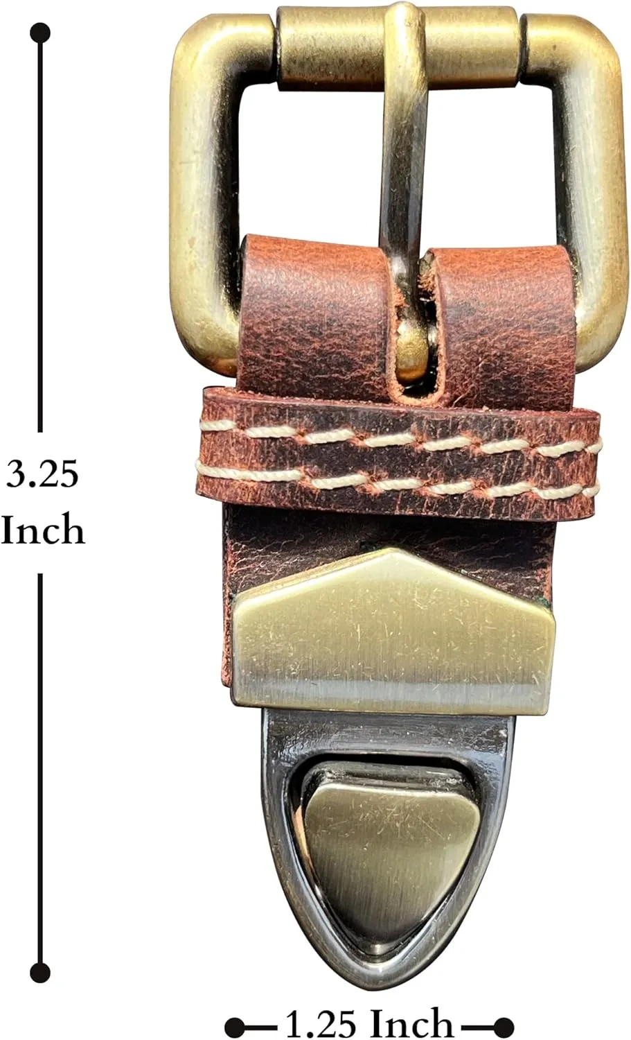 RUSTIC TOWN Leather Bag Replacement Push Clip Clasp Lock - Quick Release Metal Fasteners Buckles for Satchel & Messenger