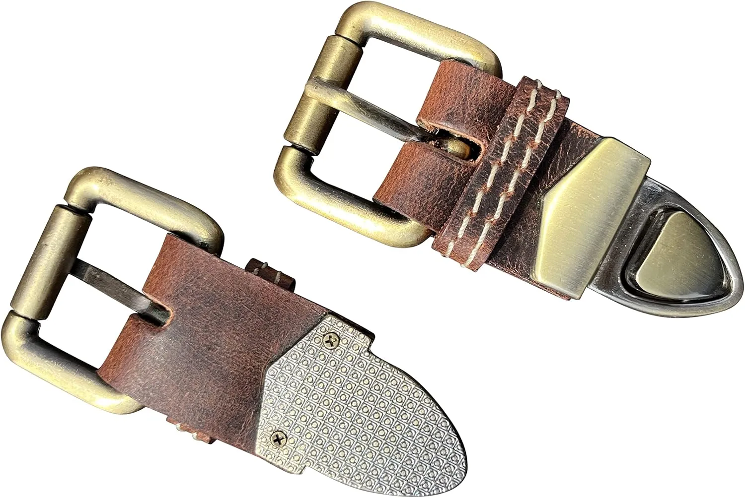 RUSTIC TOWN Leather Bag Replacement Push Clip Clasp Lock - Quick Release Metal Fasteners Buckles for Satchel & Messenger