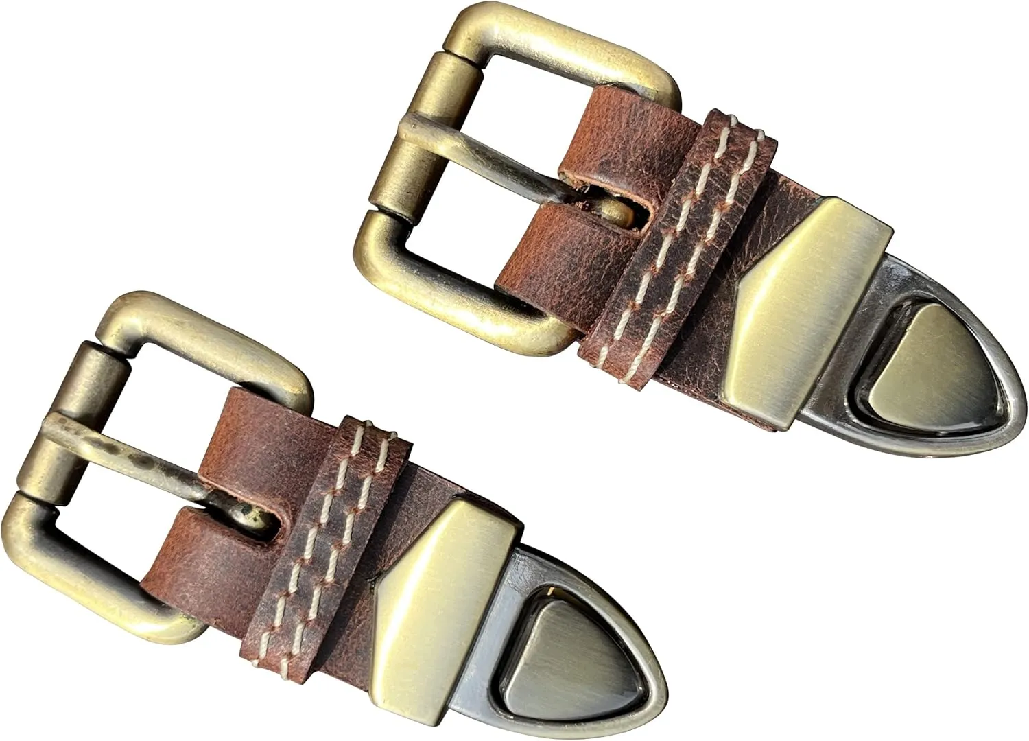 RUSTIC TOWN Leather Bag Replacement Push Clip Clasp Lock - Quick Release Metal Fasteners Buckles for Satchel & Messenger