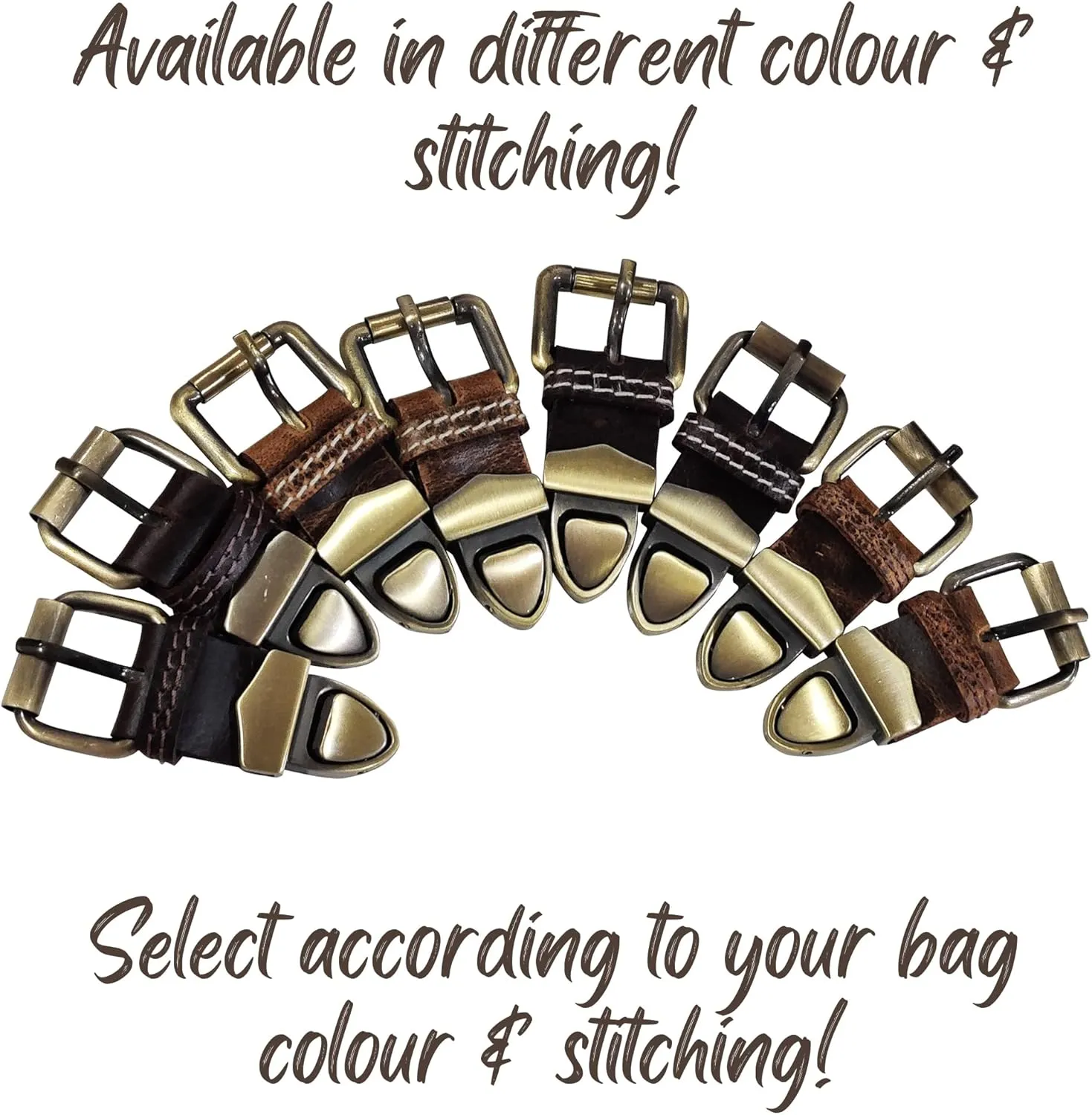 RUSTIC TOWN Leather Bag Replacement Push Clip Clasp Lock - Quick Release Metal Fasteners Buckles for Satchel & Messenger