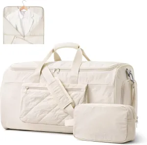 S-ZONE Garment Duffle Bags for Travel Carry on Convertible 2 in 1 Suit Bags Hanging Suitcase with Toiletry Bag 50L