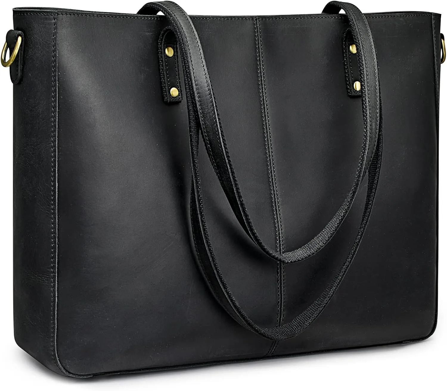 S-ZONE Genuine Leather Shoulder Tote Bag for Women Large Handbag Work Purse