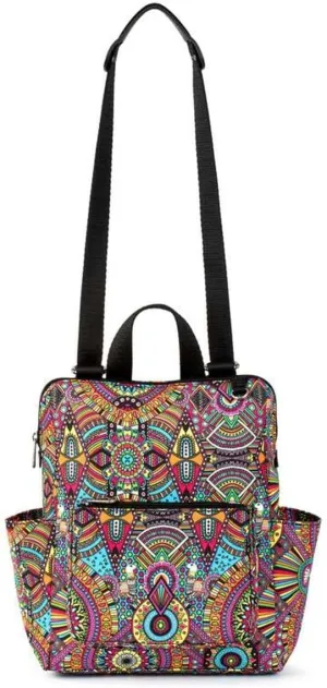 Sakroots Womens Eco-twill Eco Twill Loyola Small Convertible Backpack, Rainbow Wanderlust, One Size US