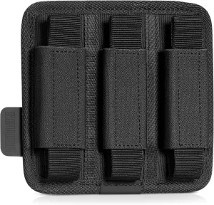 Savior Equipment Tactical Pistol Mag Pouch 9mm .40 45acp Open-Top Single & Double Stack Mag Holder Softshell Mags Storage Universal Magazine Carrier, Elastic Band to Hold Tight, Hook-Backed Panel