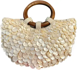 Shell Beaded Bag Beaded Purse for Women Luxury Shell Bag Evening Seashell Purse Top Handle Clutch Purses for Women