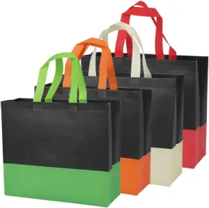 Shopping Basket 4pcs Fashion Large Shopping Bag Eco-Friendly Non-Woven Fabric Handbag Portable Foldable Travel Grocery Packaging Organizer Shopping Bag, 20010125