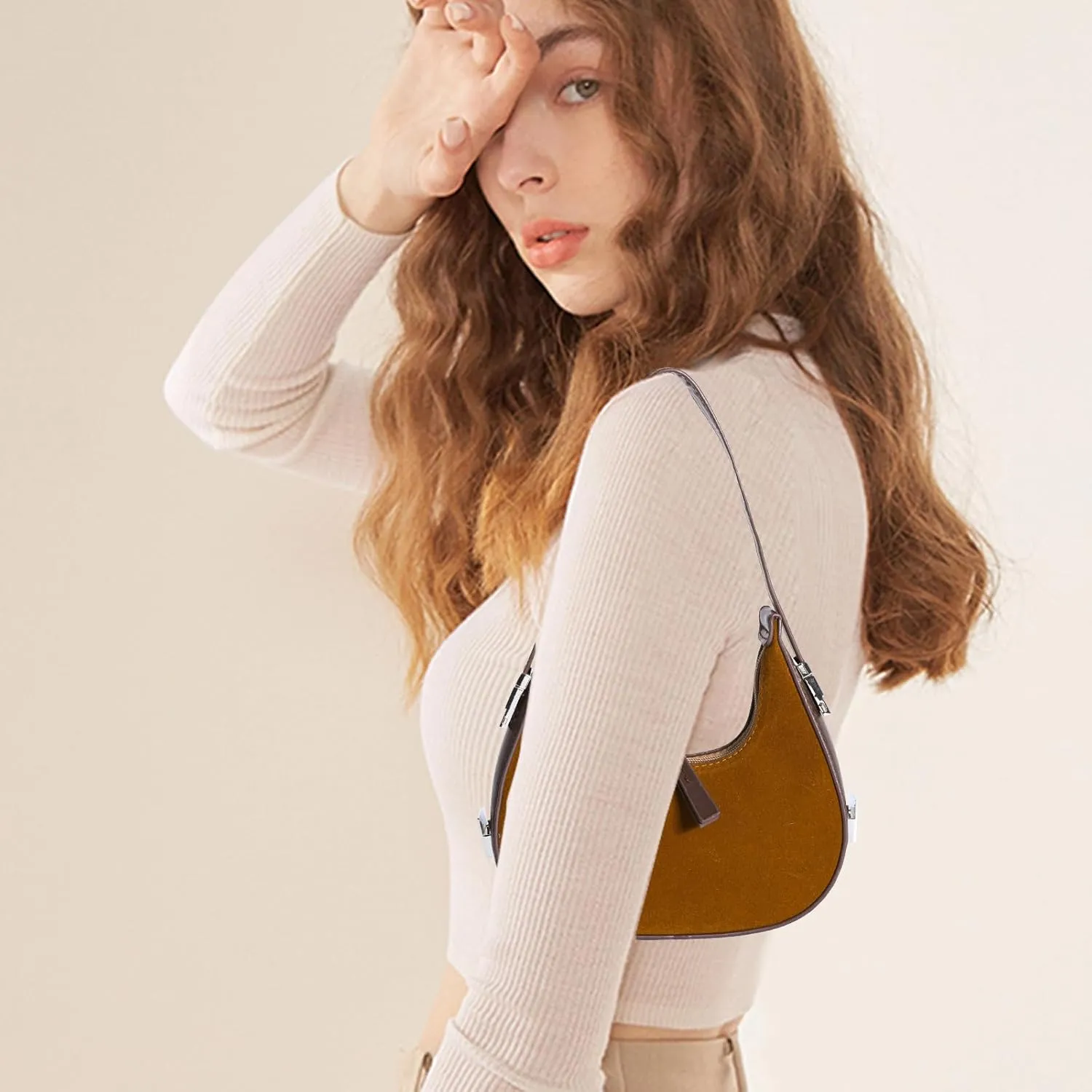 Shoulder Bag Crescent Retro Y2k Hobo Handbags 90s Underarm Purse Bag Fashion Clutch Purses for Women