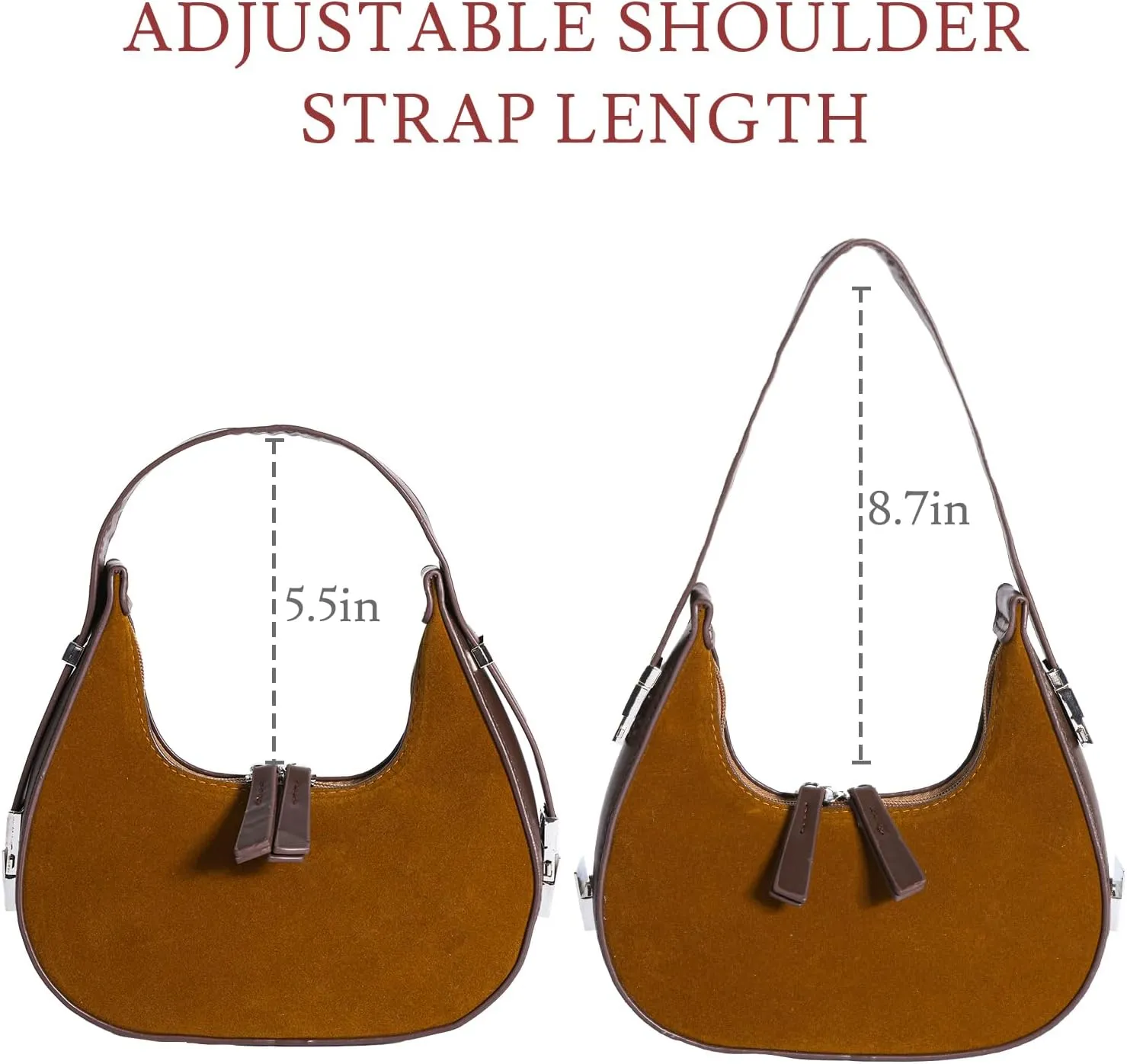 Shoulder Bag Crescent Retro Y2k Hobo Handbags 90s Underarm Purse Bag Fashion Clutch Purses for Women