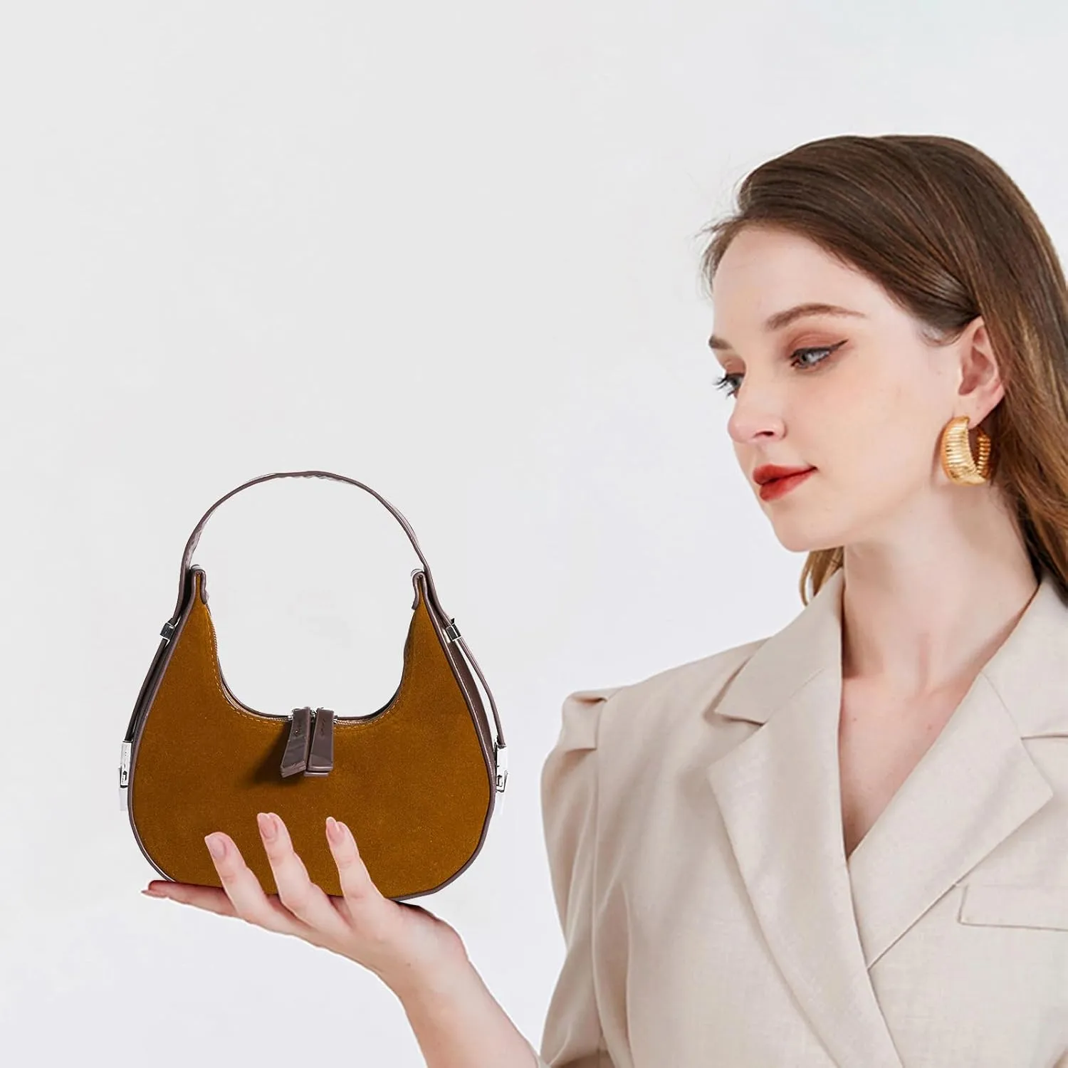 Shoulder Bag Crescent Retro Y2k Hobo Handbags 90s Underarm Purse Bag Fashion Clutch Purses for Women