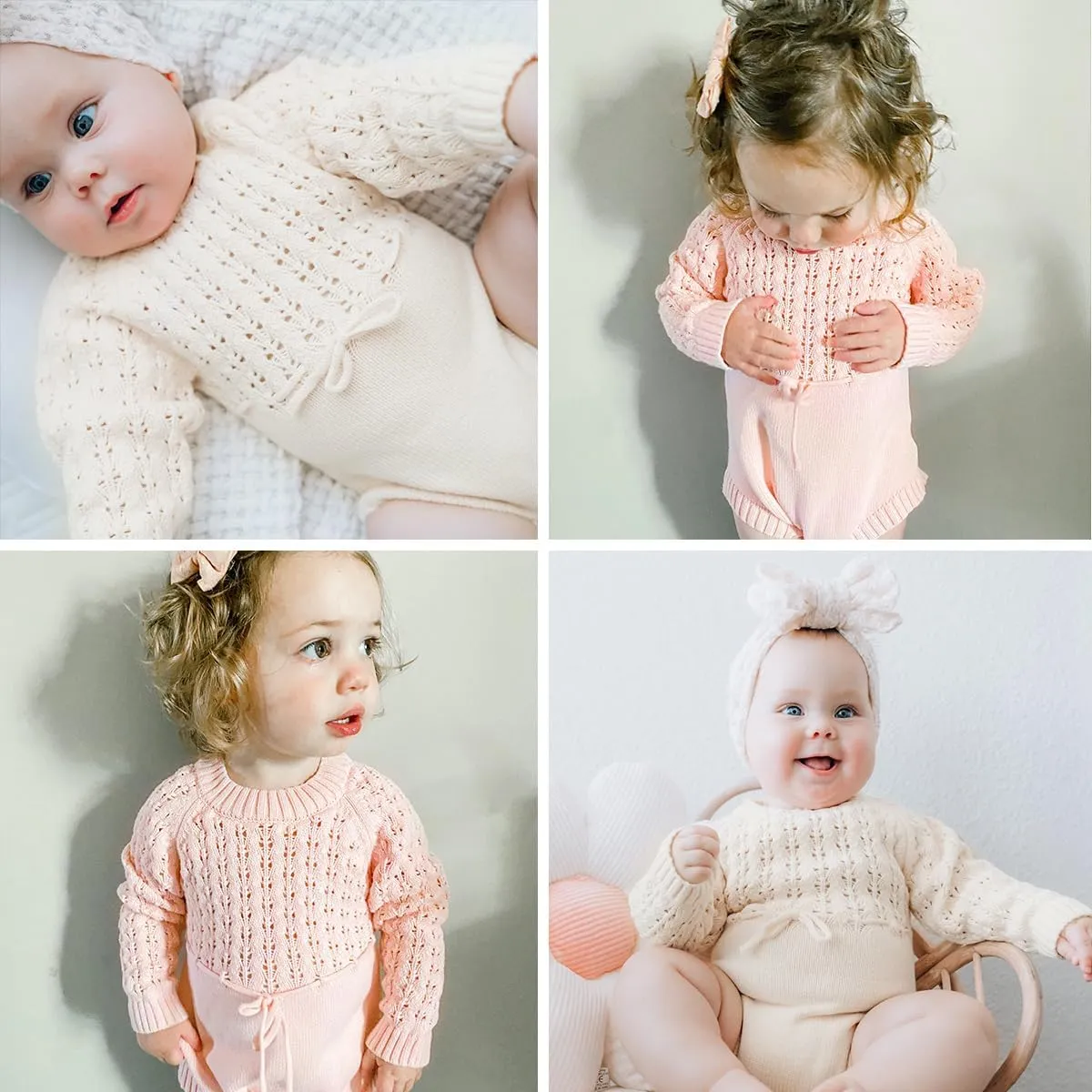 Simplee kids Baby Boys’ Girls’ Knitted Romper Jumpsuit Long Sleeve Onesie Bodysuits One Piece Outfits Sweater