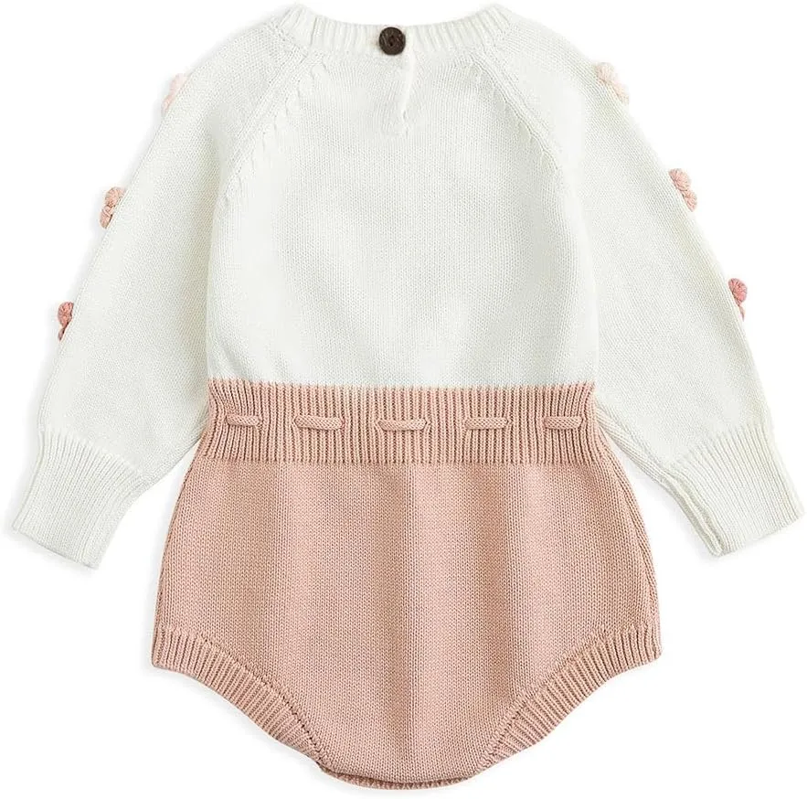 Simplee kids Baby Boys’ Girls’ Knitted Romper Jumpsuit Long Sleeve Onesie Bodysuits One Piece Outfits Sweater