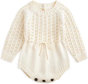 Simplee kids Baby Boys’ Girls’ Knitted Romper Jumpsuit Long Sleeve Onesie Bodysuits One Piece Outfits Sweater