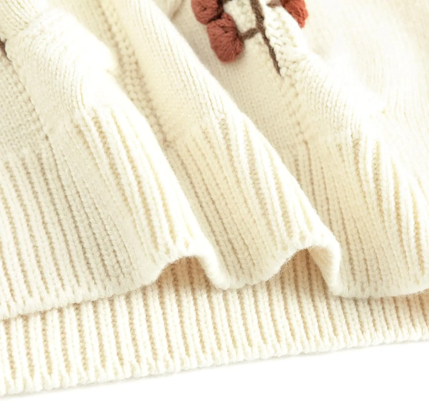 Simplee kids Baby Girl Knit Sweater Round Neck Long Sleeve Toddler Pullover Sweatshirt Fall Winter Clothes 2T-6T