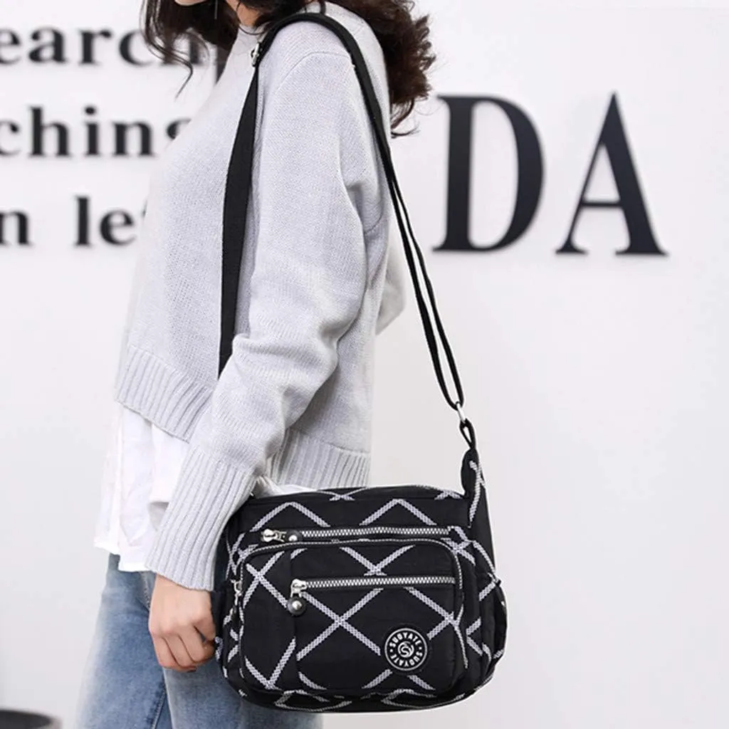 Single Messenger Bag Bags Crossbody Fashion Shoulder Nylon Women Bags Drawing Messenger Bag (One Size)