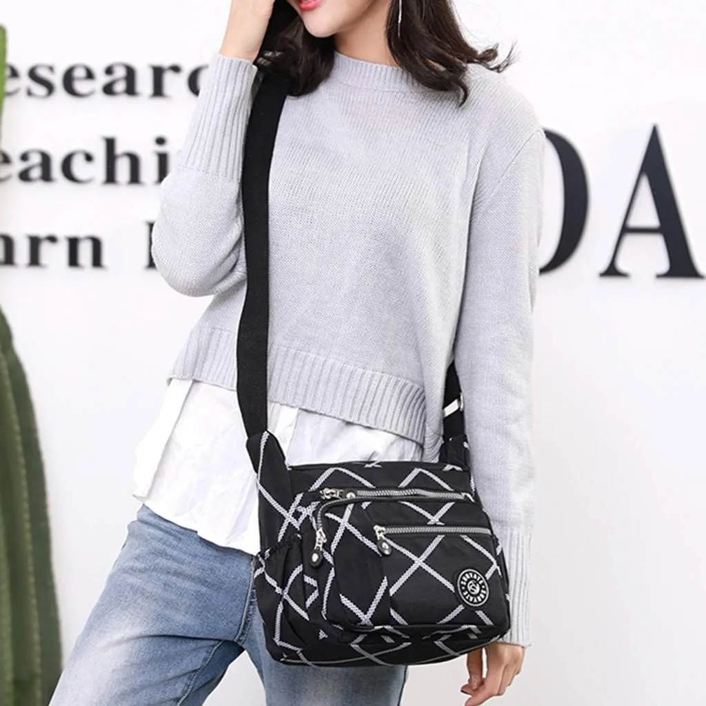 Single Messenger Bag Bags Crossbody Fashion Shoulder Nylon Women Bags Drawing Messenger Bag (One Size)