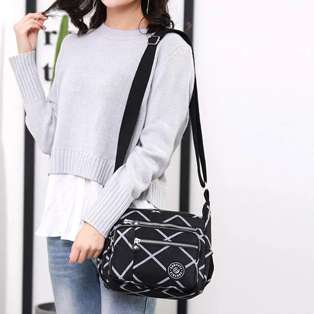 Single Messenger Bag Bags Crossbody Fashion Shoulder Nylon Women Bags Drawing Messenger Bag (One Size)